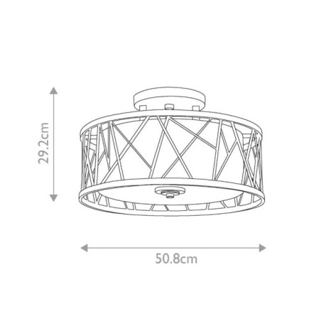 Plafonnier semi-encastré Nest (3 lumières)