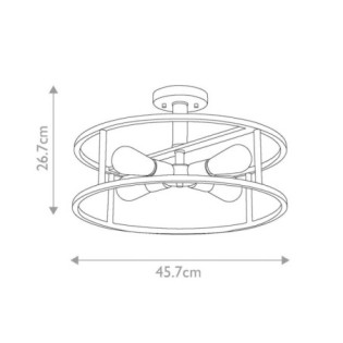Semiplafond de plafond New Harbor (4 lumières)