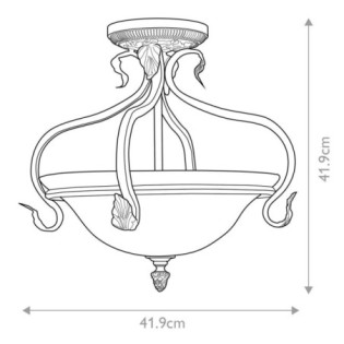 Semiplafond de plafond Sonoma Valley (3 lumières)
