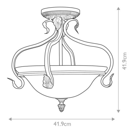 Semiplafond de plafond Sonoma Valley (3 lumières)