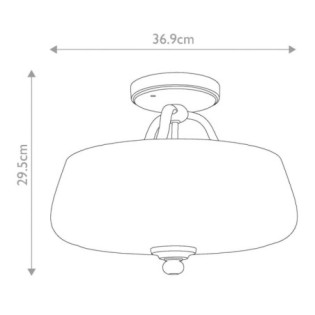Semiplafond de plafond Vintner (3 lumières)