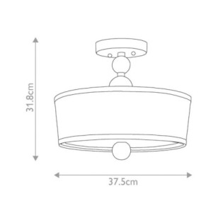 Plafonnier semi-encastré Zelda (3 lumières) - Elstead - Lampes.es