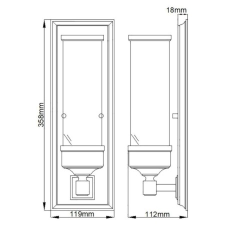Aplique murale pour salles de bains Cambridge