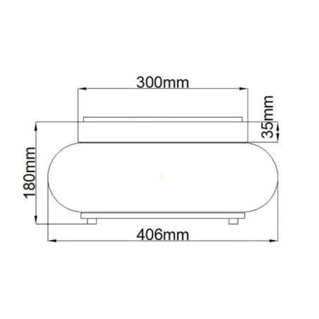 Plafonnier de plafond pour salles de bains Trilogy (3 lumières)