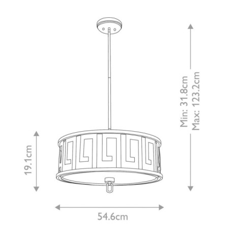 Lampe de plafond Lemuria L (3 lumières)