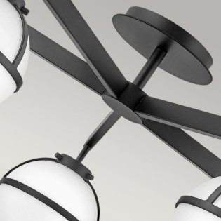 Semiplafond de plafond Hollis Opal (5 lumières)