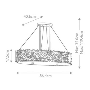 Lampe de plafond Silver Coral II (4 lumières)