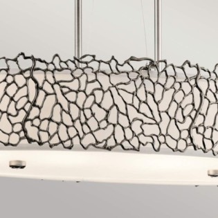 Lampe de plafond Silver Coral II (4 lumières)