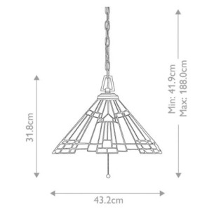 Lampe de plafond Inglenook A (3 lumières)