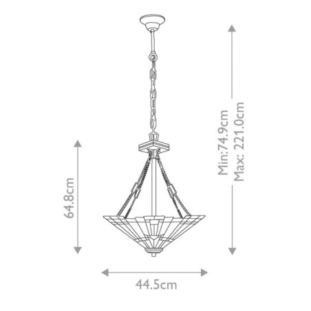 Lampe de plafond Inglenook B (3 lumières)