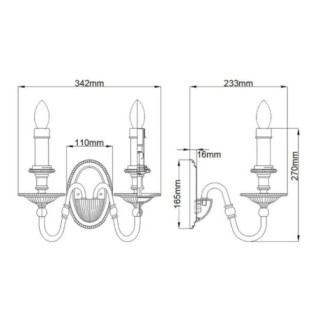 Applique murale Cambridge (2 lumières)