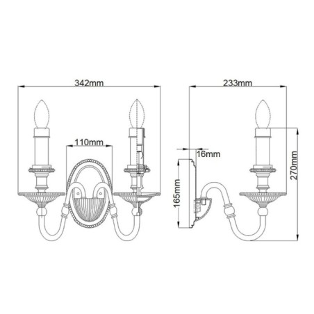 Applique murale Cambridge (2 lumières)