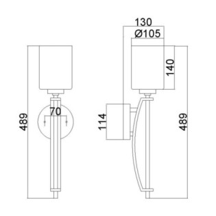Aplique murale pour salles de bains Taylor L - Elstead - Lampes.es
