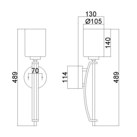 Aplique murale pour salles de bains Taylor L - Elstead - Lampes.es
