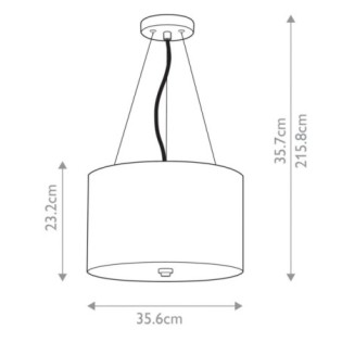 Lampe de plafond Pearce 14 (3 lumières)