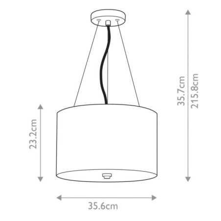 Lampe de plafond Pearce 14 (3 lumières)