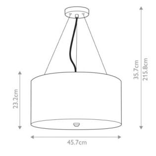 Lampe de plafond Pearce 18 (3 lumières)