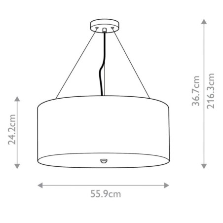 Lampe de plafond Pearce 22 (5 lumières)