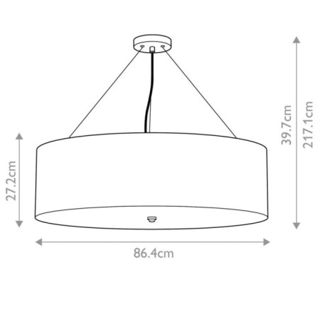 Lampe de plafond Pearce 34 (7 lumières)