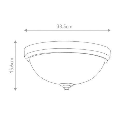 Plafonnier de plafond pour salles de bains Malibu (2 lumières)