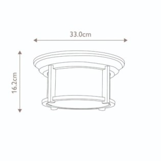 Plafonnier de plafond Merrill (2 lumières)