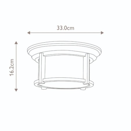 Plafonnier de plafond Merrill (2 lumières)
