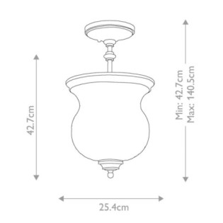Semiplafond de plafond Pickering Lane (3 lumières)