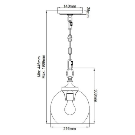 Lampe de plafond Tabby