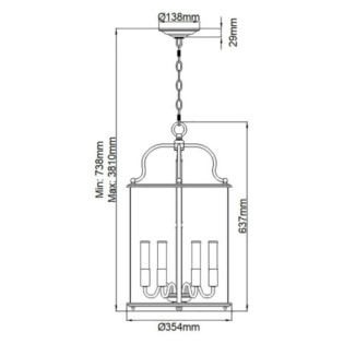 Lustre de plafond Gentry (6 lumières)