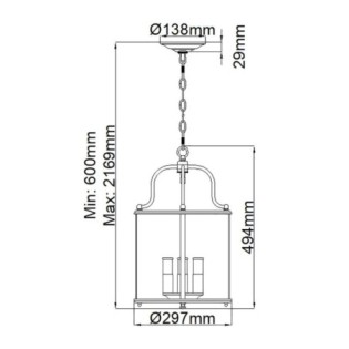 Lampe de plafond Gentry (4 lumières)