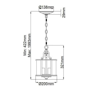 Lampe de plafond Gentry (3 lumières)