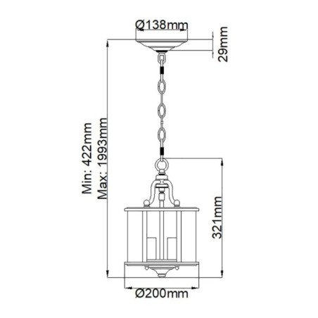 Lampe de plafond Gentry (3 lumières)
