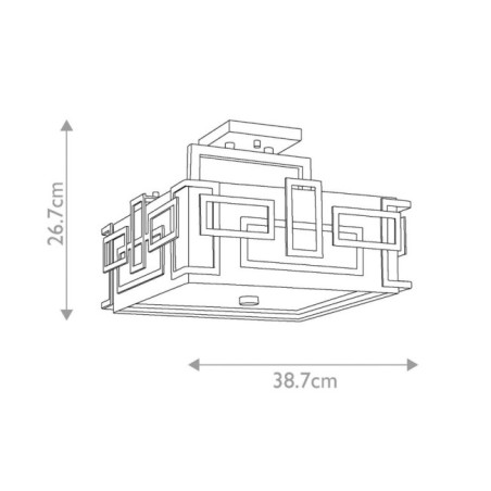 Semiplafond de plafond Lanza (3 lumières)