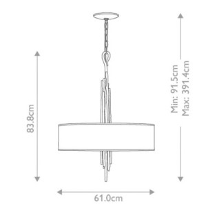 Lampe de plafond Spyre (6 lumières)