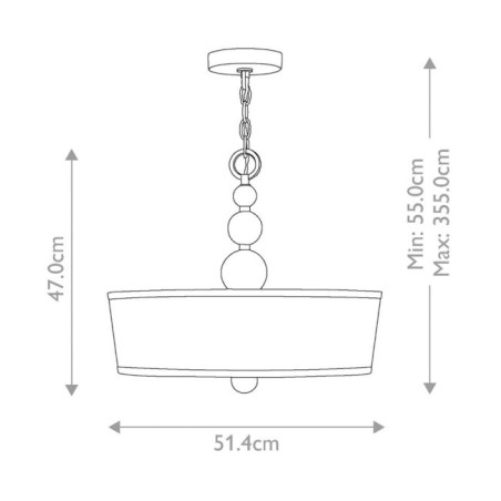 Lampe de plafond Zelda (3 lumières)