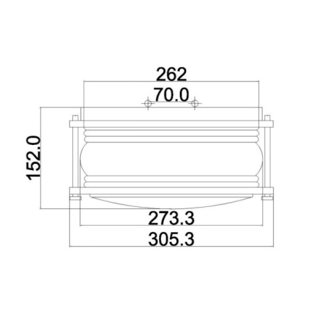Plafonnier de plafond Ashland Bay (2 lumières)