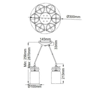 Plafonnier Brinley (6 lumières)