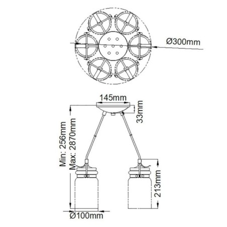 Plafonnier Brinley (6 lumières)