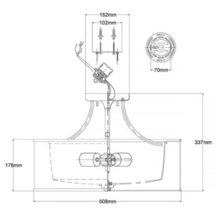 Plafonnier semi-encastré Lacey (4 lumières)