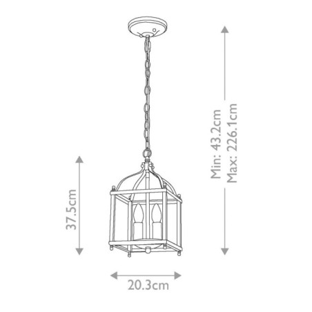 Lampe de plafond Larkin S (2 lumières)