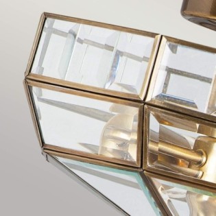 Semiplafond de plafond Old Park (2 lumières)