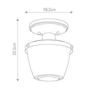 Plafonnier de plafond Dublin