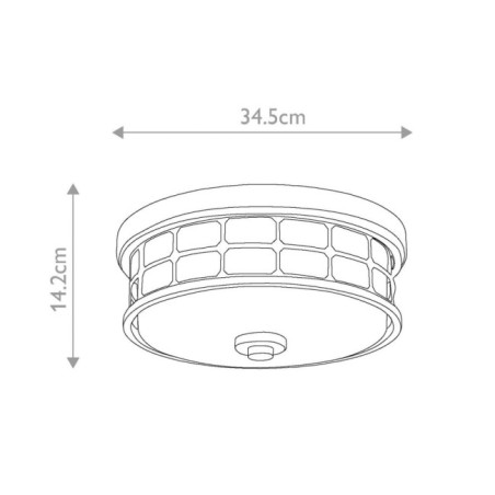 Plafonnier de plafond Guardian (2 lumières)