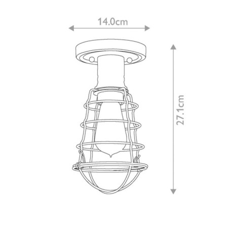 Semiplafond de plafond Mixon - Elstead - Lampes.es