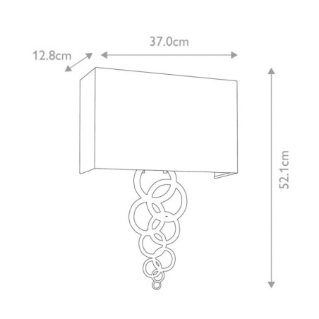 Applique murale Rose (2 lumières)