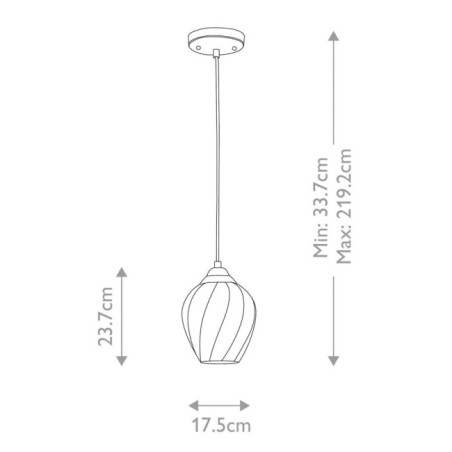 Lampe de plafond Tiber