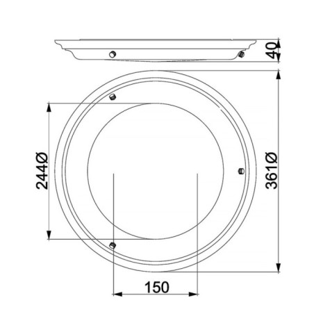 Plafonnier LED Welland (25W)
