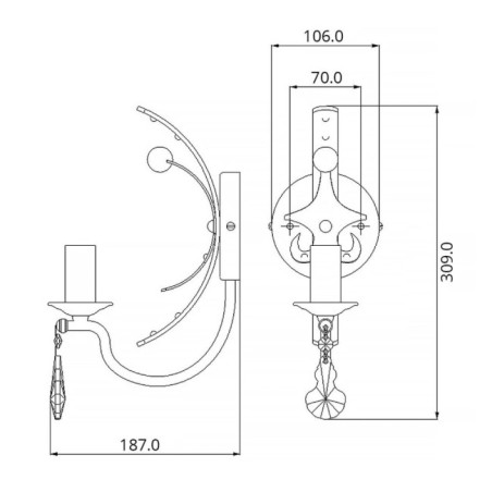 Applique murale Windsor - Elstead - Lampes.es