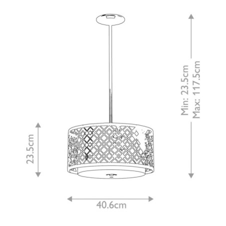 Lampe de plafond Ziggy (2 lumières)