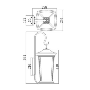 Applique murale extérieur Bromley (3 lumières)